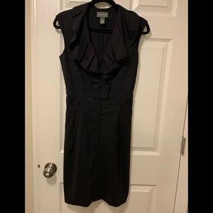 ZACPOSEN Black V-Neck Ruffles Dress— BNWOT